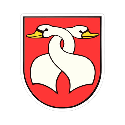 Bütschwil Wappen (Switzerland) (Coat of Arms) STICKER Vinyl Kiss-Cut Decal 4 Inch White - The Sticker Space