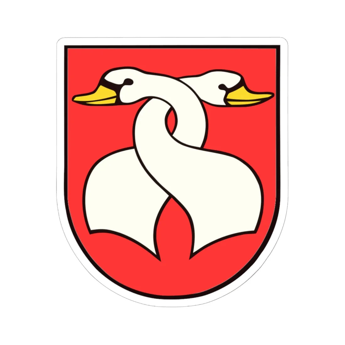 Bütschwil Wappen (Switzerland) (Coat of Arms) STICKER Vinyl Kiss-Cut Decal 6 Inch White - The Sticker Space