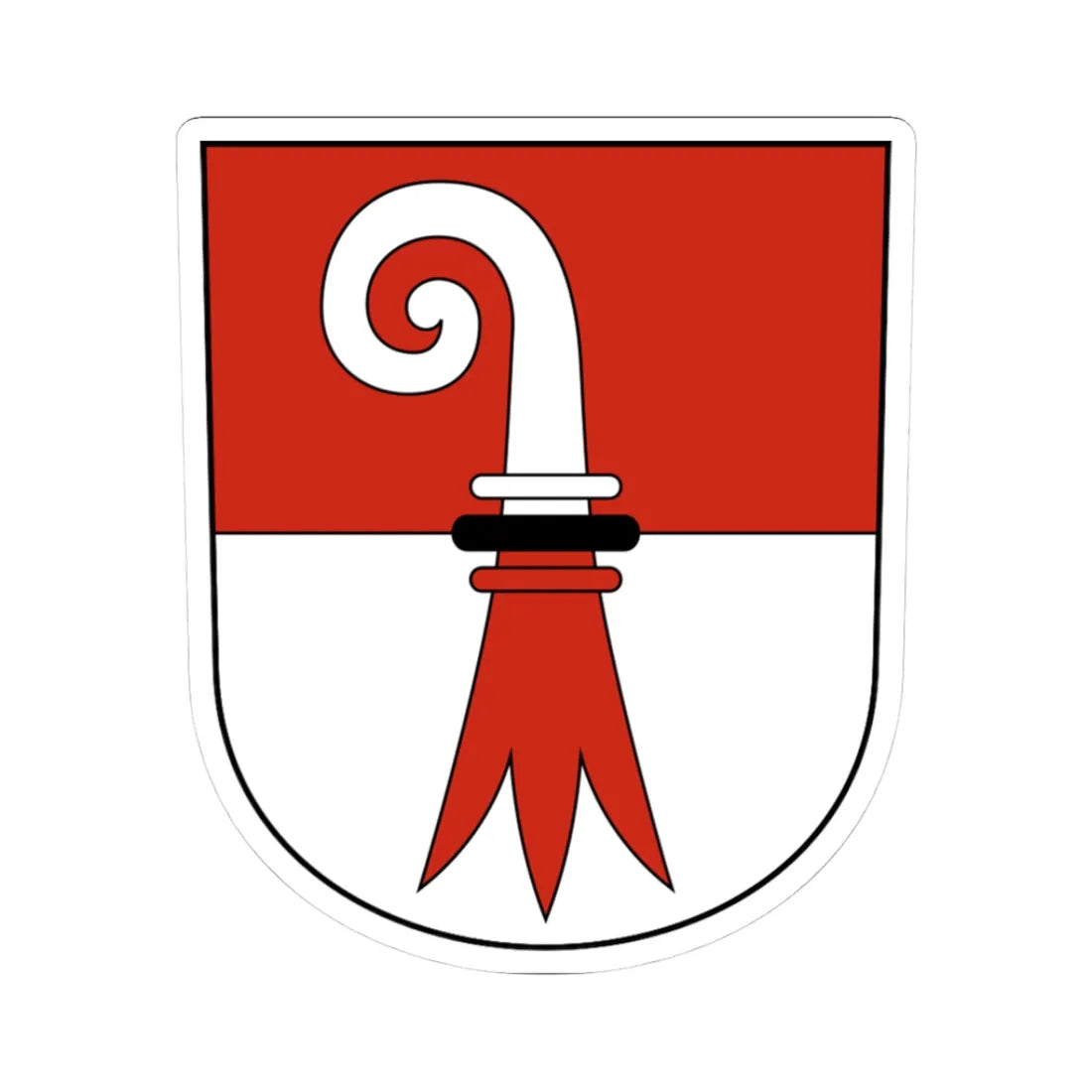 Bättwil-blazon (Switzerland) (Coat of Arms) STICKER Vinyl Kiss-Cut Decal 3 Inch White - The Sticker Space