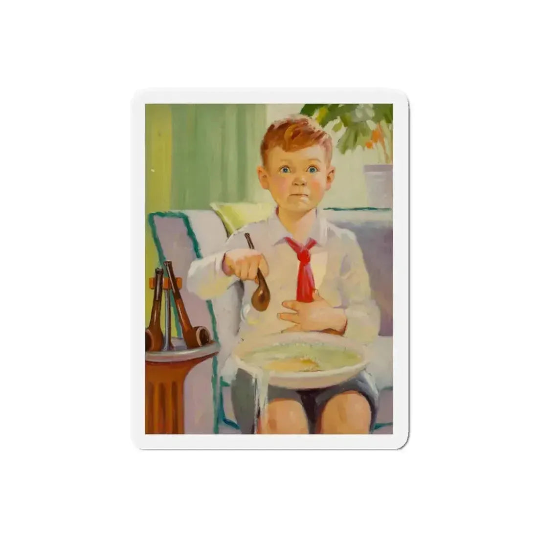 Bubble Pipe (Magazine Illustration) Refrigerator Magnet 6 Inch Die-Cut - The Sticker Space