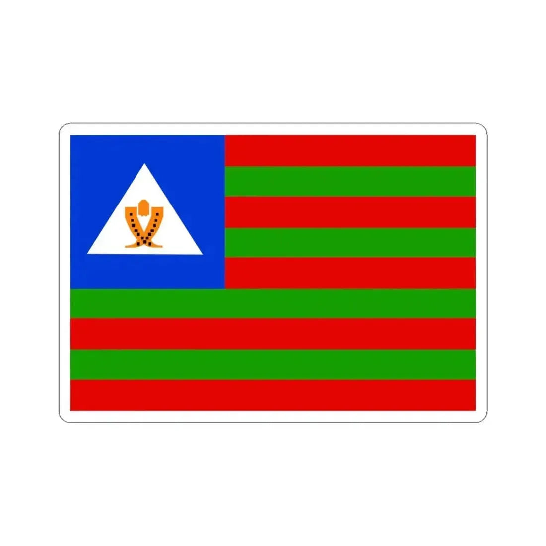 Bubi tribal flag (Equatorial Guinea) STICKER Vinyl Kiss-Cut Decal 6 Inch White - The Sticker Space