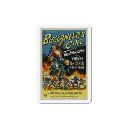Buccaneers Girl 1950 Movie Poster Refrigerator Magnet - The Sticker Space