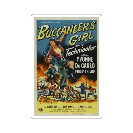 Buccaneers Girl 1950 Movie Poster STICKER Vinyl Die-Cut Decal 6 Inch - The Sticker Space