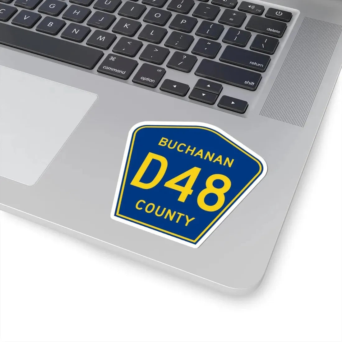 Buchanan County Route D48 IA (Iowa) (Road Sign) STICKER Vinyl Kiss-Cut Decal - The Sticker Space
