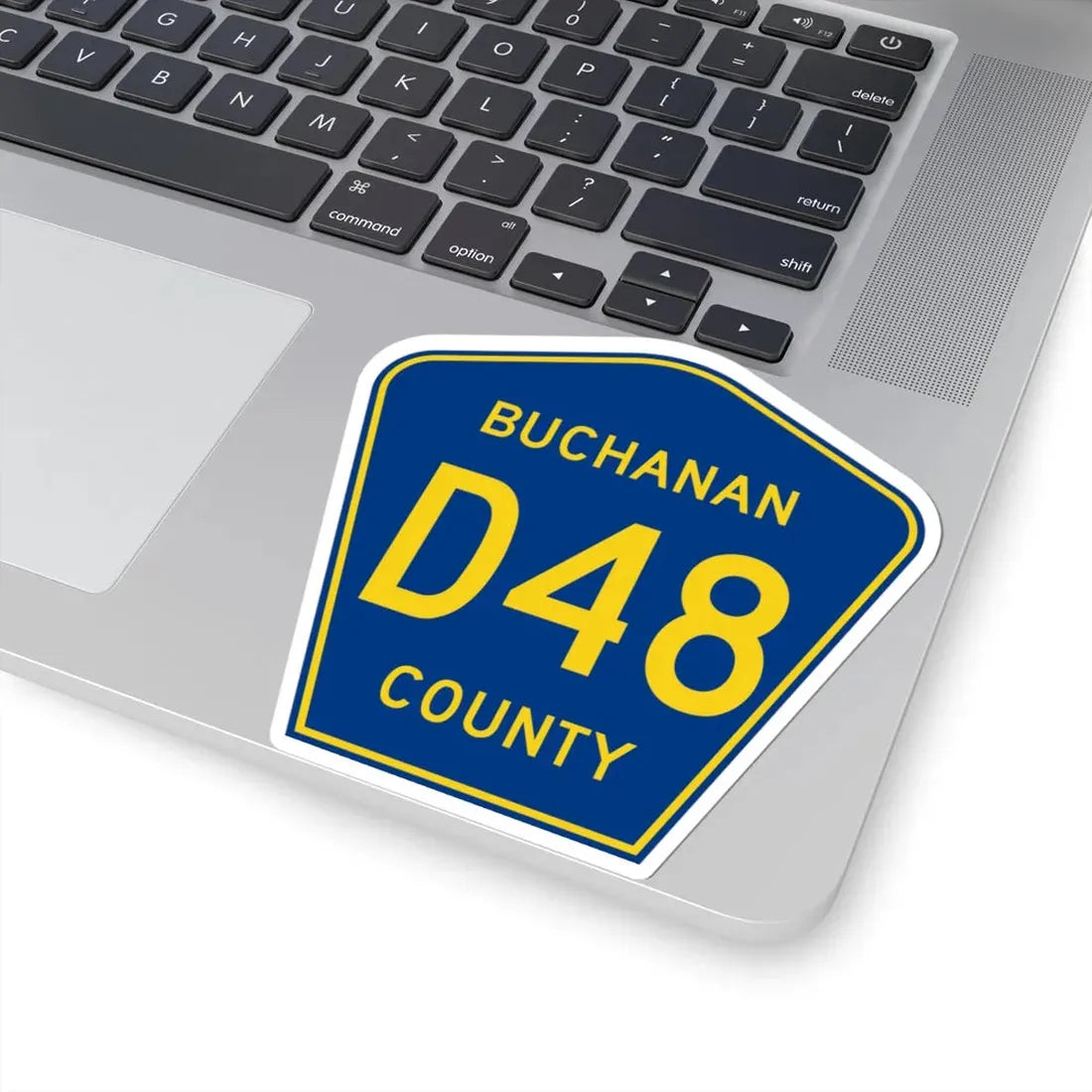 Buchanan County Route D48 IA (Iowa) (Road Sign) STICKER Vinyl Kiss-Cut Decal - The Sticker Space
