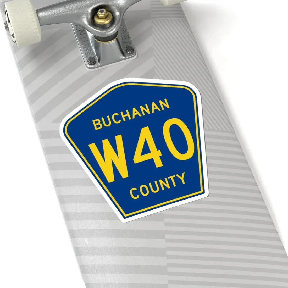 Buchanan County Route W40 IA (Iowa) (Road Sign) STICKER Vinyl Kiss-Cut Decal - The Sticker Space