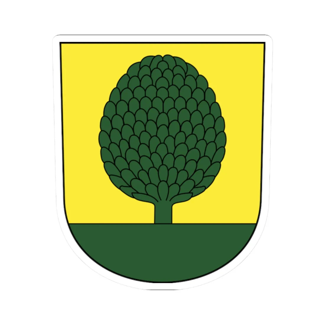 Buchs-blazon (Switzerland) (Coat of Arms) STICKER Vinyl Kiss-Cut Decal 2 Inch White - The Sticker Space