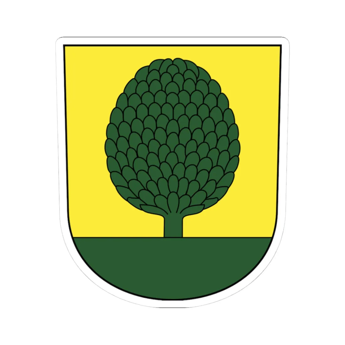 Buchs-blazon (Switzerland) (Coat of Arms) STICKER Vinyl Kiss-Cut Decal 3 Inch White - The Sticker Space