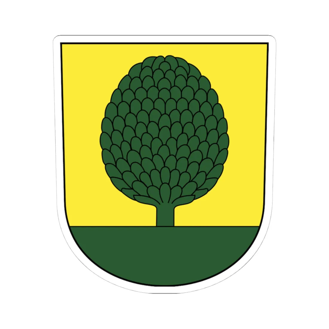 Buchs-blazon (Switzerland) (Coat of Arms) STICKER Vinyl Kiss-Cut Decal 4 Inch White - The Sticker Space