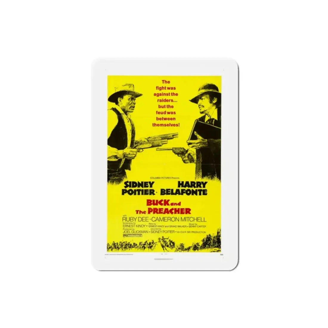 Buck and the Preacher 1972 Movie Poster Refrigerator Magnet - The Sticker Space