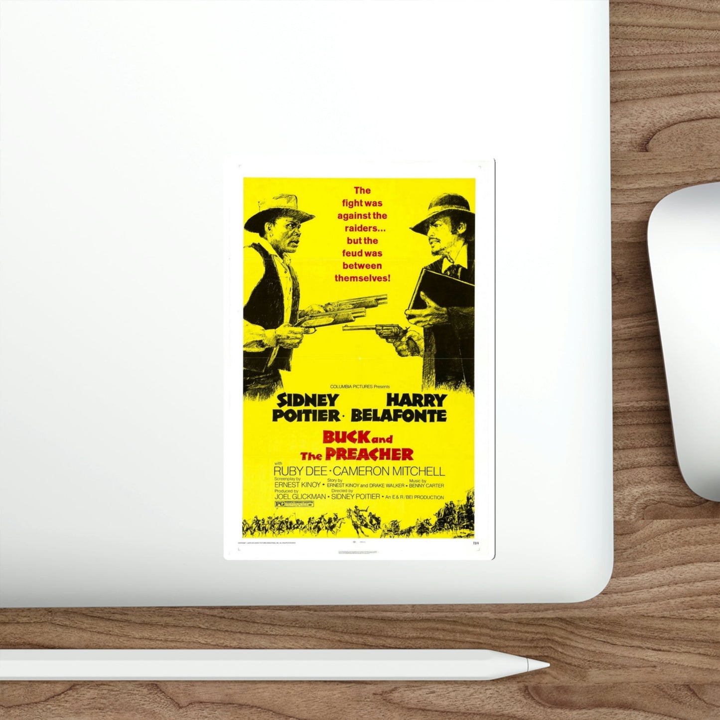 Buck and the Preacher 1972 Movie Poster STICKER Vinyl Die-Cut Decal-The Sticker Space