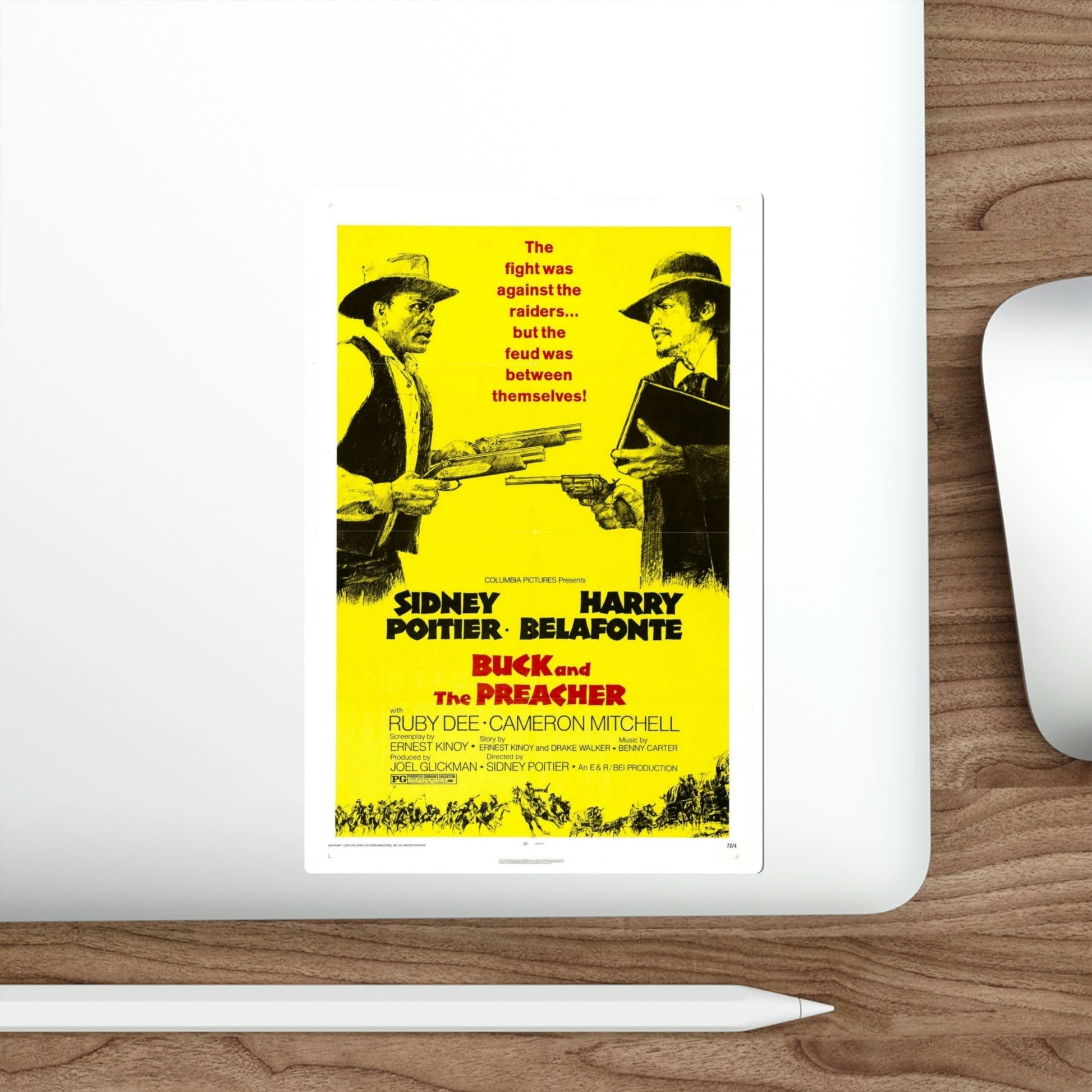 Buck and the Preacher 1972 Movie Poster STICKER Vinyl Die-Cut Decal-The Sticker Space