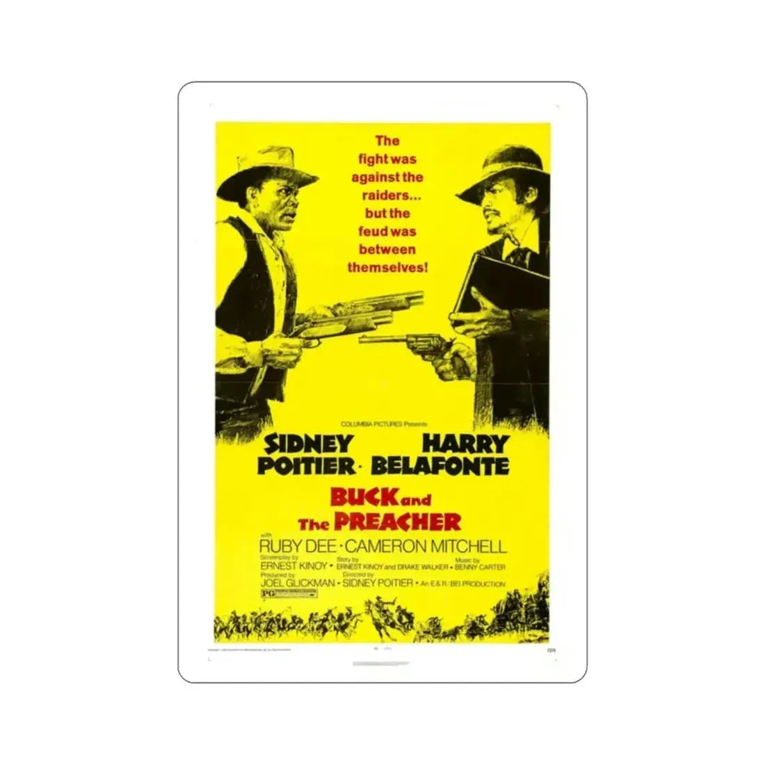 Buck and the Preacher 1972 Movie Poster STICKER Vinyl Die-Cut Decal - The Sticker Space