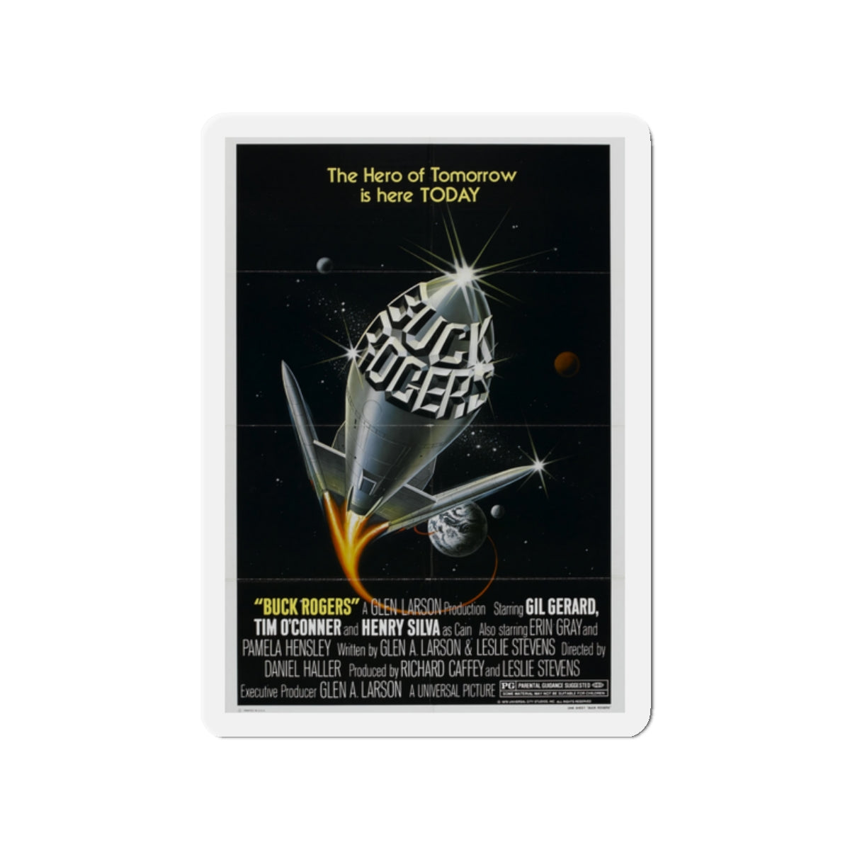 BUCK ROGERS IN THE 25TH CENTURY (TEASER) 1979 Movie Poster - Die-Cut Magnet-2" x 2"-The Sticker Space