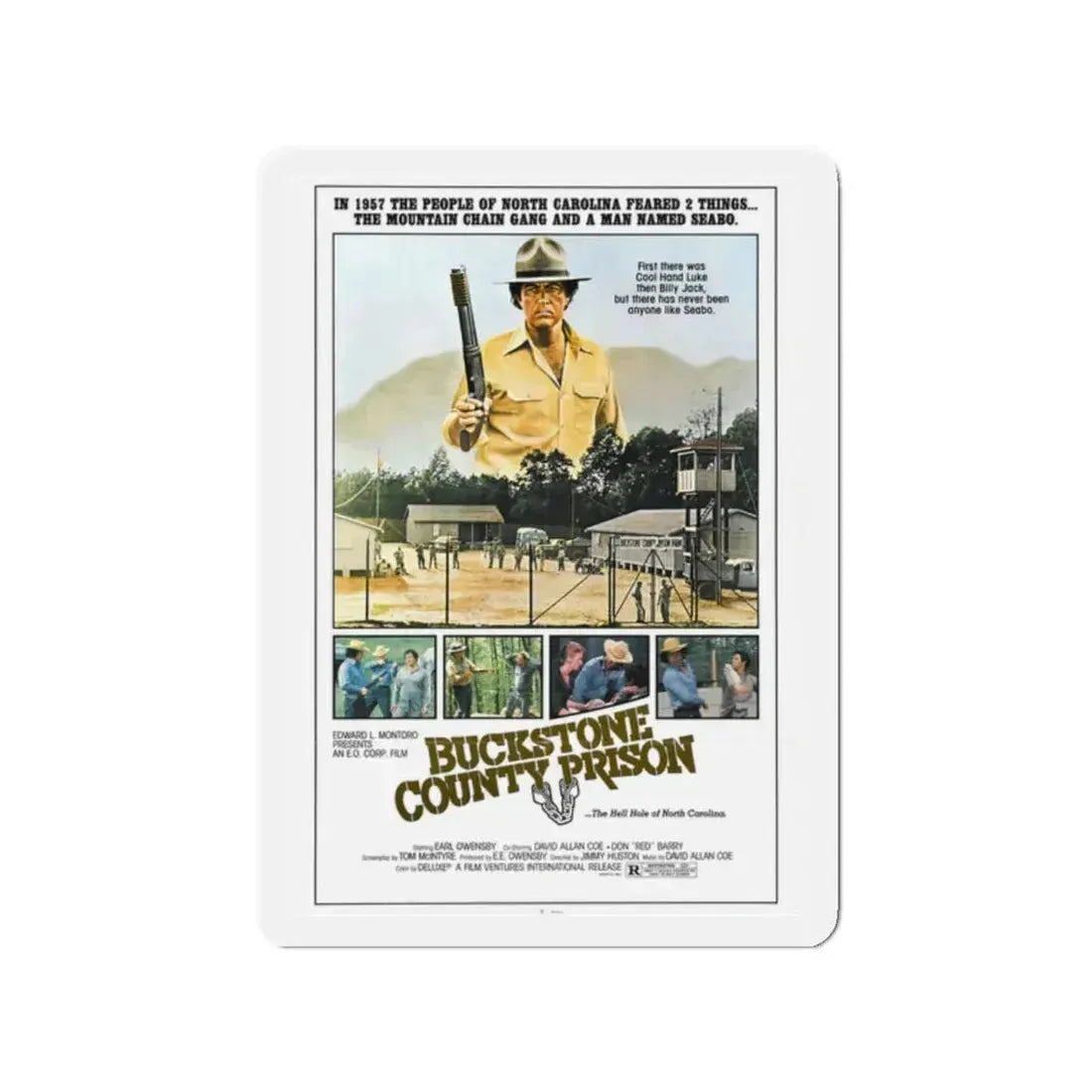 BUCKSTONE COUNTY PRISON 1978 Movie Poster - Refrigerator Magnet 2 Inch - The Sticker Space