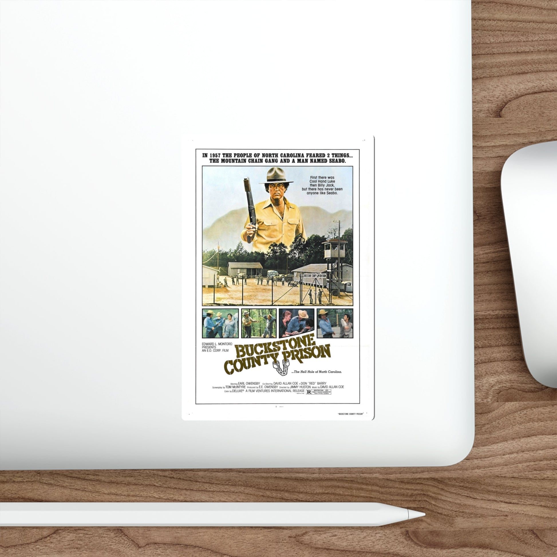 BUCKSTONE COUNTY PRISON 1978 Movie Poster STICKER Vinyl Die-Cut Decal-The Sticker Space