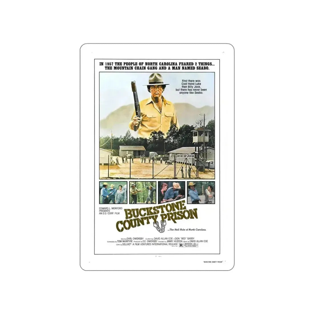 BUCKSTONE COUNTY PRISON 1978 Movie Poster STICKER Vinyl Die-Cut Decal - The Sticker Space