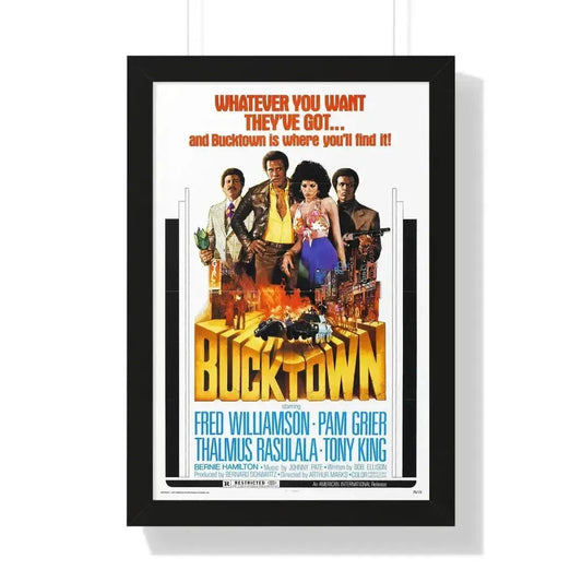 BUCKTOWN 1975 - Framed Movie Poster 16″ x 24″ Black - The Sticker Space