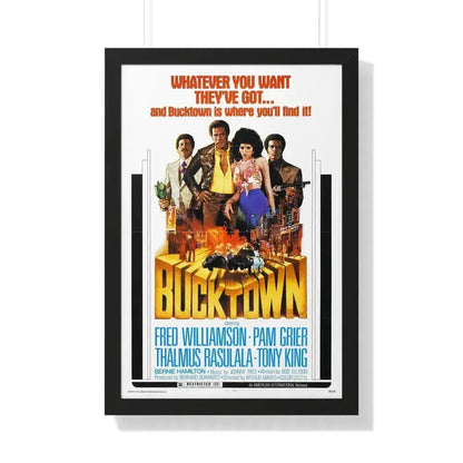 BUCKTOWN 1975 - Framed Movie Poster 20" x 30" Black - The Sticker Space