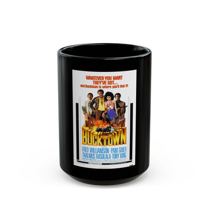 BUCKTOWN 1975 Movie Poster - Black Coffee Mug-15oz-The Sticker Space