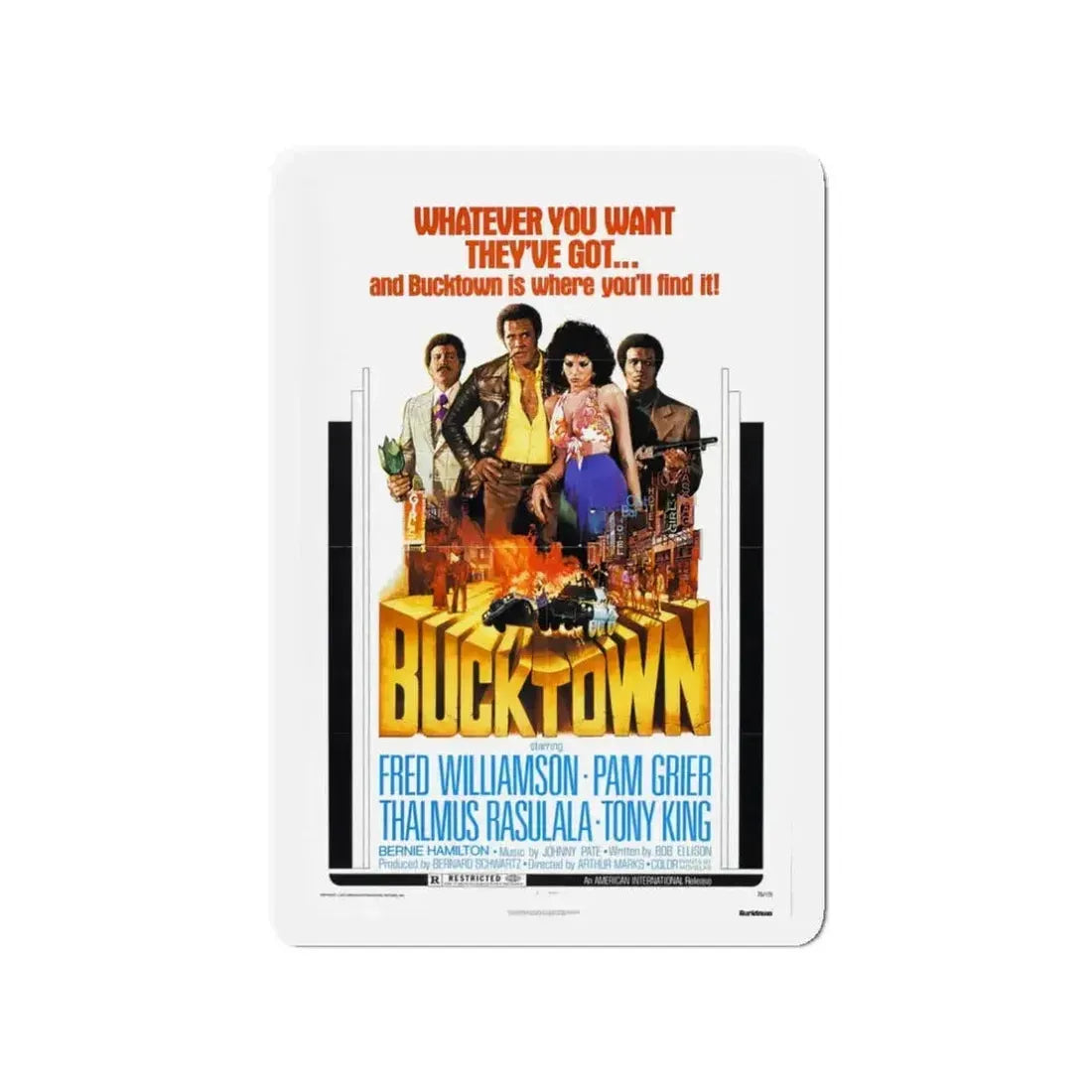 BUCKTOWN 1975 Movie Poster - Refrigerator Magnet - The Sticker Space