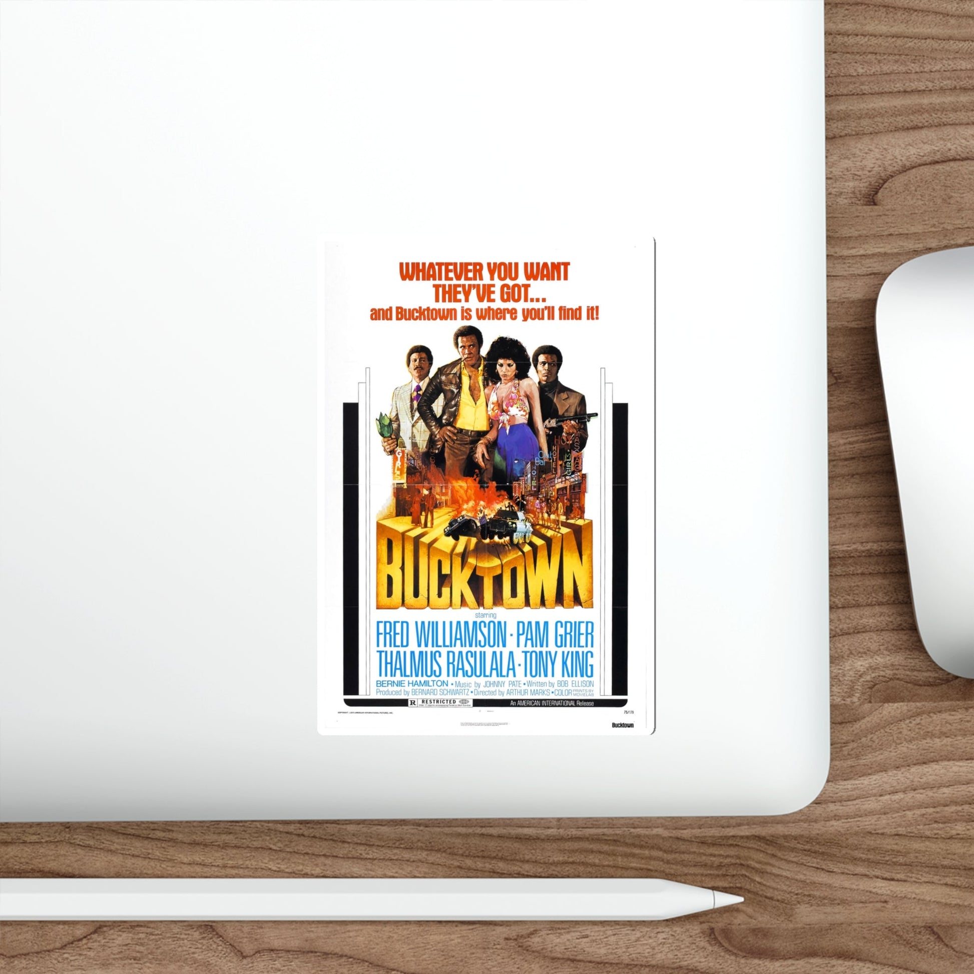 BUCKTOWN 1975 Movie Poster STICKER Vinyl Die-Cut Decal-The Sticker Space