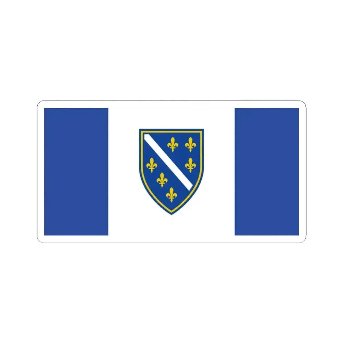 BUD Bosnia  Heregovina Flag Proposal (Bosnia and Herzegovina) STICKER Vinyl Kiss-Cut Decal 2 Inch White - The Sticker Space