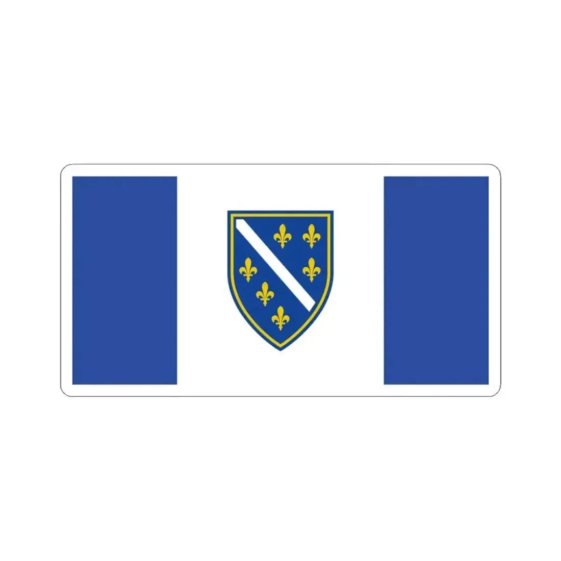 BUD Bosnia  Heregovina Flag Proposal (Bosnia and Herzegovina) STICKER Vinyl Kiss-Cut Decal 3 Inch White - The Sticker Space