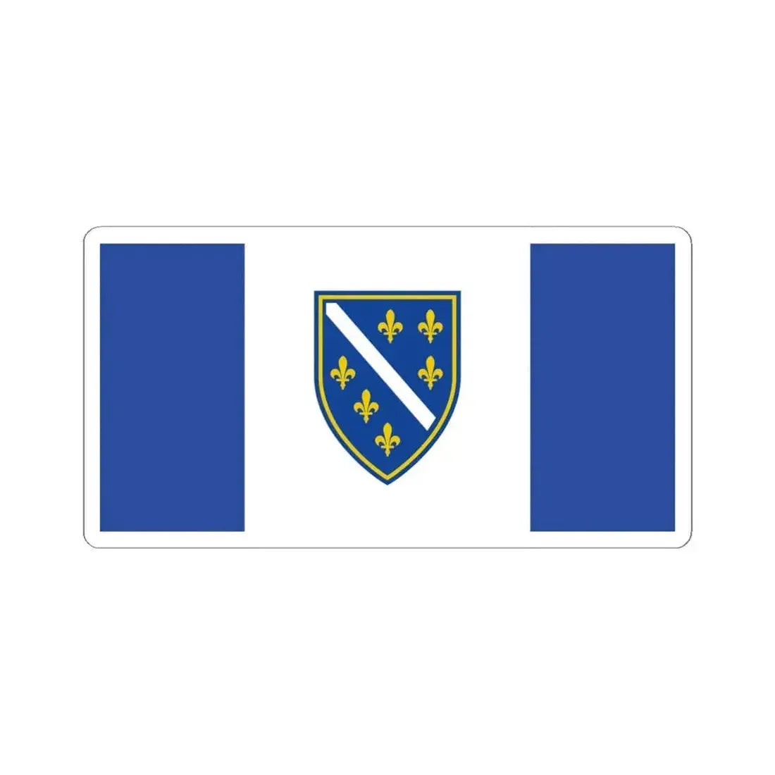 BUD Bosnia  Heregovina Flag Proposal (Bosnia and Herzegovina) STICKER Vinyl Kiss-Cut Decal 4 Inch White - The Sticker Space