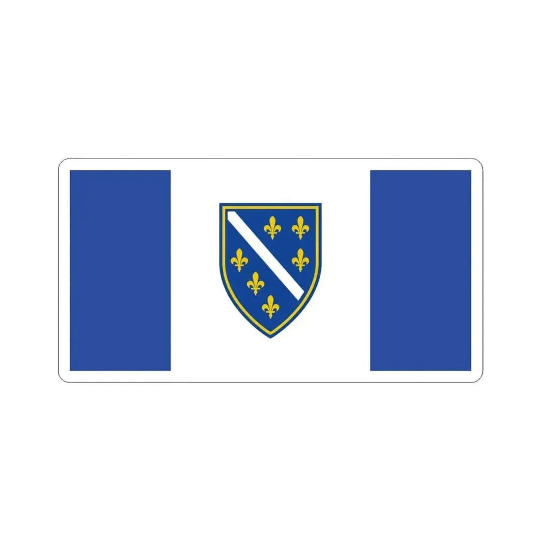 BUD Bosnia  Heregovina Flag Proposal (Bosnia and Herzegovina) STICKER Vinyl Kiss-Cut Decal 6 Inch White - The Sticker Space