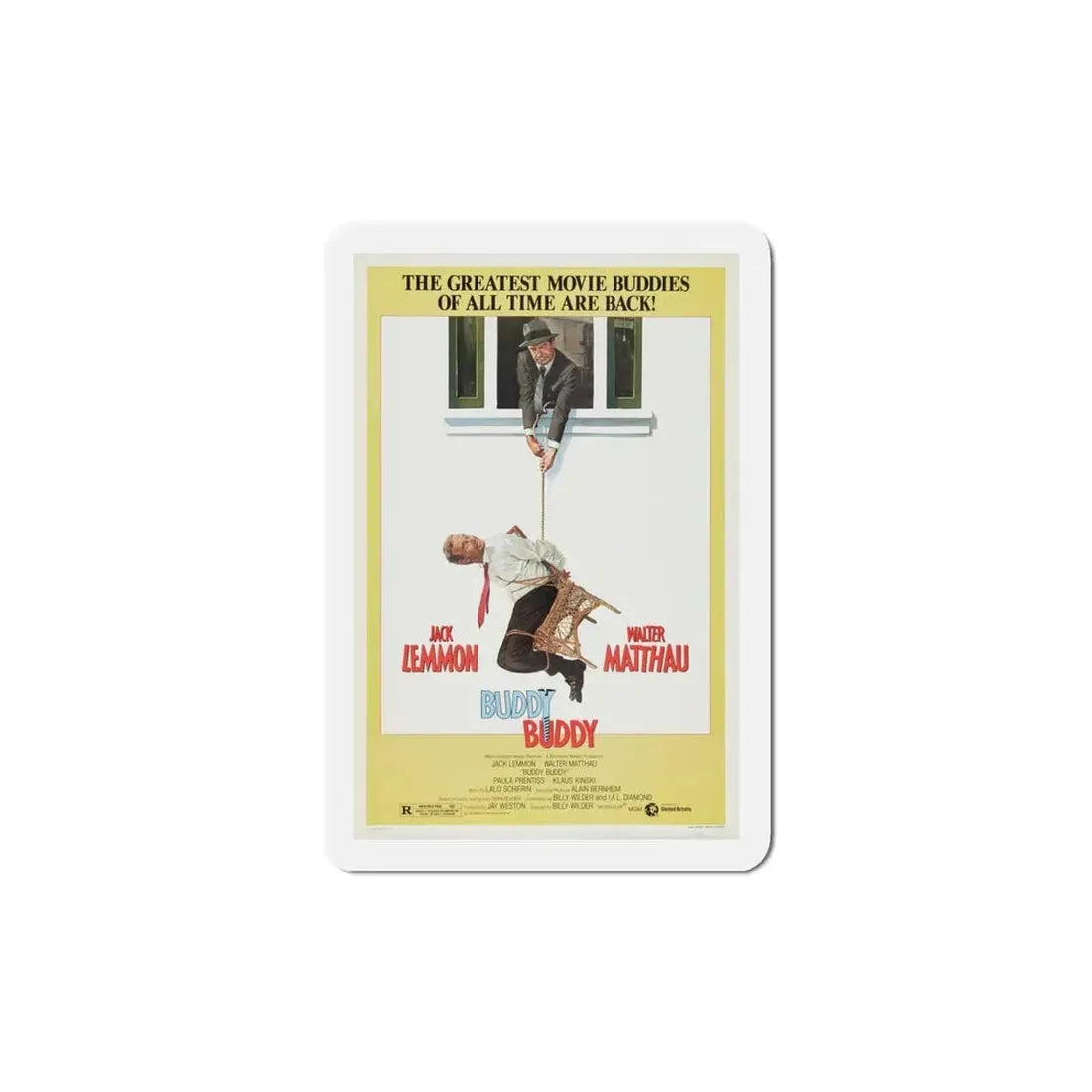 Buddy Buddy 1981 Movie Poster Refrigerator Magnet 5 Inch - The Sticker Space
