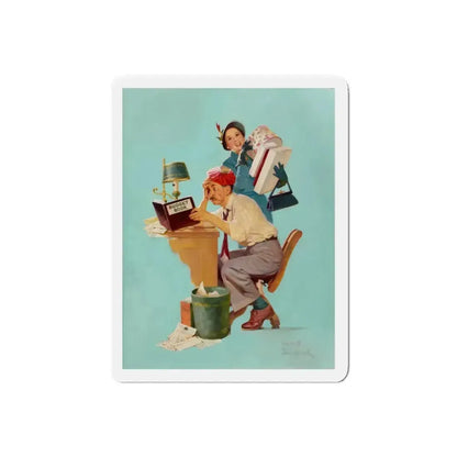 Budget Book (Magazine Illustration) Refrigerator Magnet 6 Inch Die-Cut - The Sticker Space