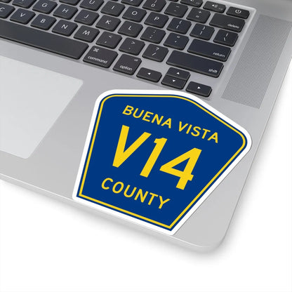 Buena Vista County Route V14 IA (Iowa) (Road Sign) STICKER Vinyl Kiss-Cut Decal - The Sticker Space