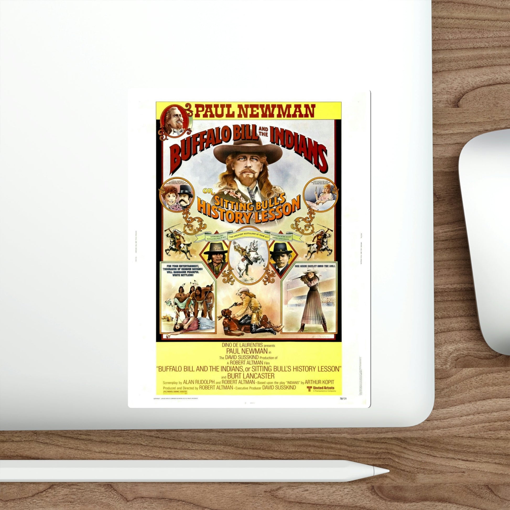 Buffalo Bill and the Indians or Sitting Bull's History Lesson 1976 Movie Poster STICKER Vinyl Die-Cut Decal-The Sticker Space