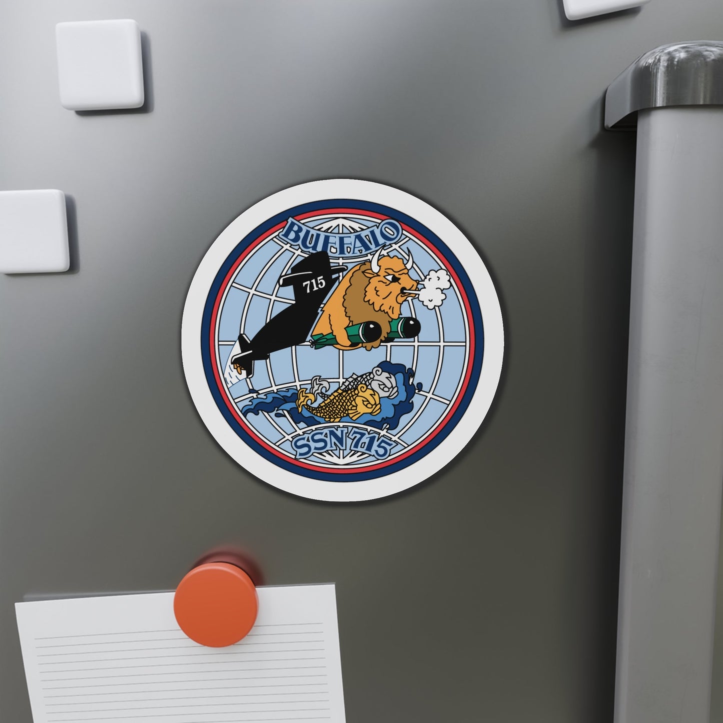 Buffalo SSN 715 (U.S. Navy) Die-Cut Magnet-The Sticker Space