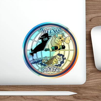 Buffalo SSN 715 (U.S. Navy) Holographic STICKER Die-Cut Vinyl Decal-The Sticker Space