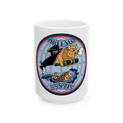 Buffalo SSN 715 (U.S. Navy) White Coffee Mug-15oz-The Sticker Space