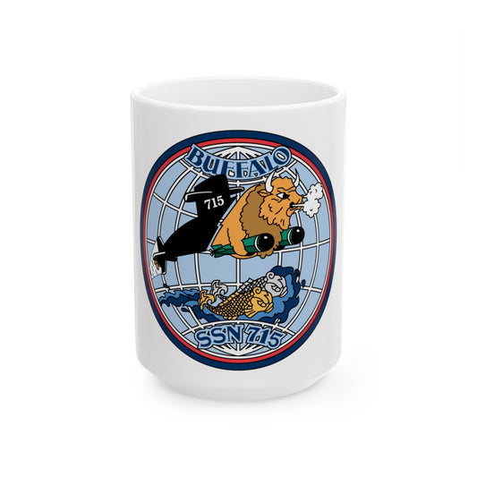 Buffalo SSN 715 (U.S. Navy) White Coffee Mug-15oz-The Sticker Space