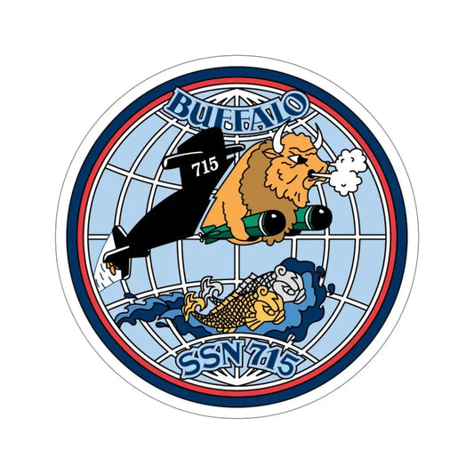 Buffalo SSN 715 (U.S. Navy) STICKER Vinyl Die-Cut Decal 6 Inch - The Sticker Space