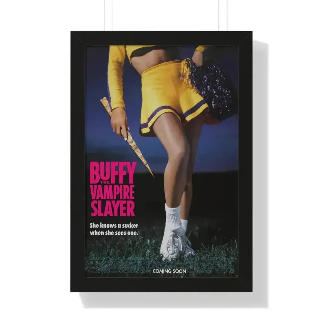 BUFFY THE VAMPIRE SLAYER (TEASER) 1992 - Framed Movie Poster 16″ x 24″ Black - The Sticker Space