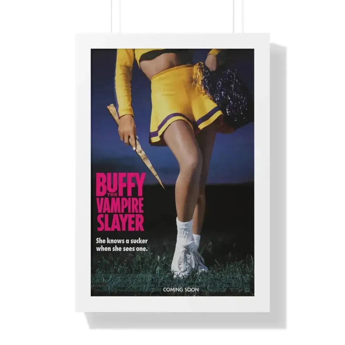 BUFFY THE VAMPIRE SLAYER (TEASER) 1992 - Framed Movie Poster 16″ x 24″ White - The Sticker Space