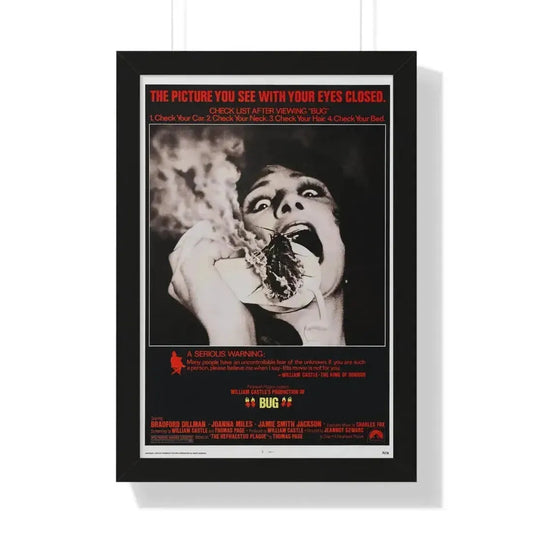 BUG 1975 - Framed Movie Poster 16″ x 24″ Black - The Sticker Space