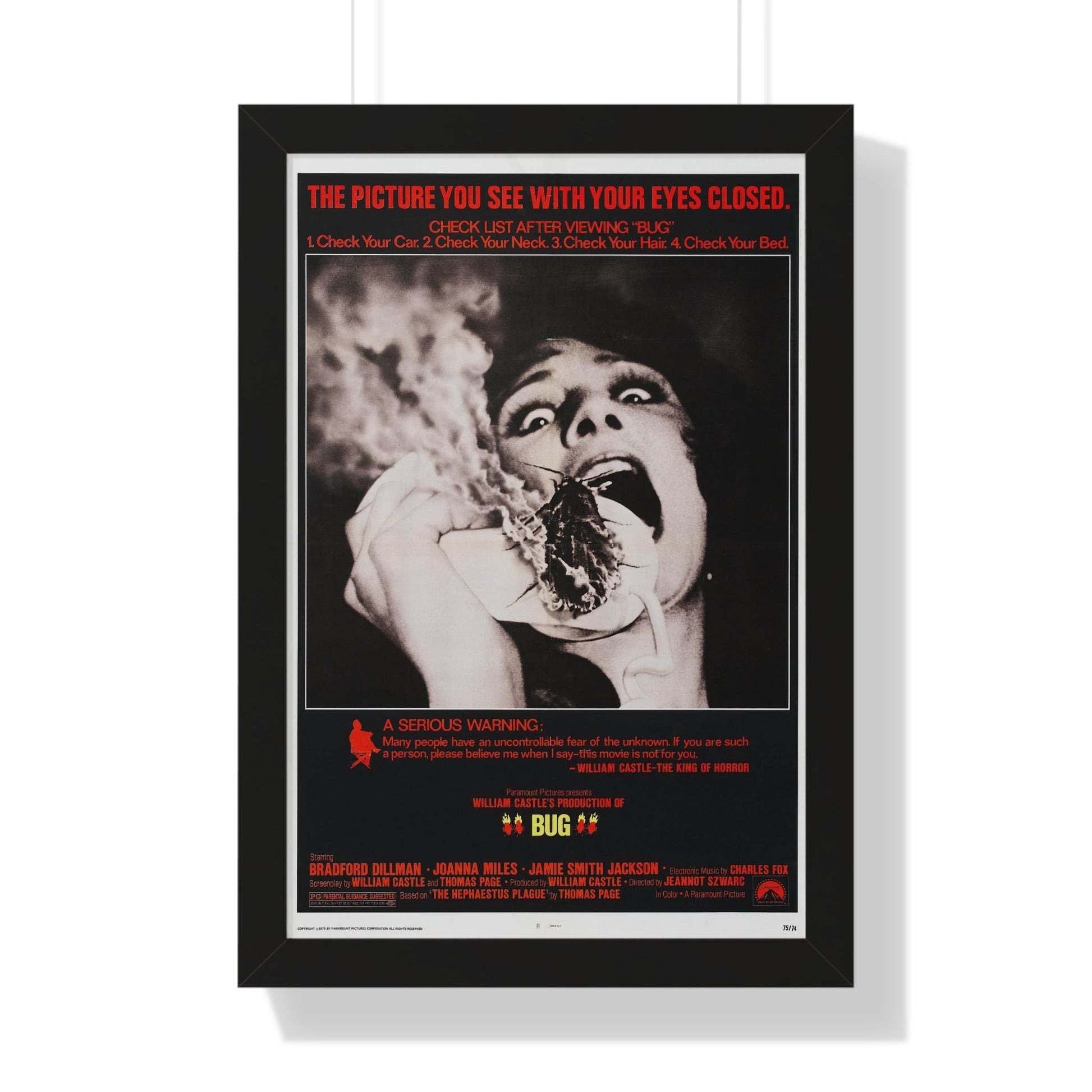 BUG 1975 - Framed Movie Poster-16″ x 24″-The Sticker Space