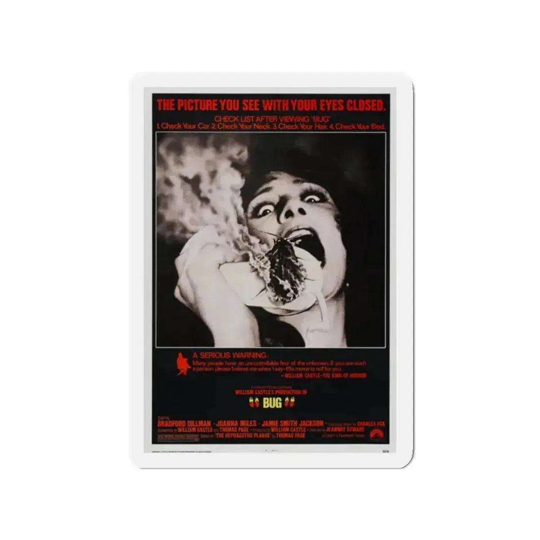 BUG 1975 Movie Poster - Refrigerator Magnet - The Sticker Space