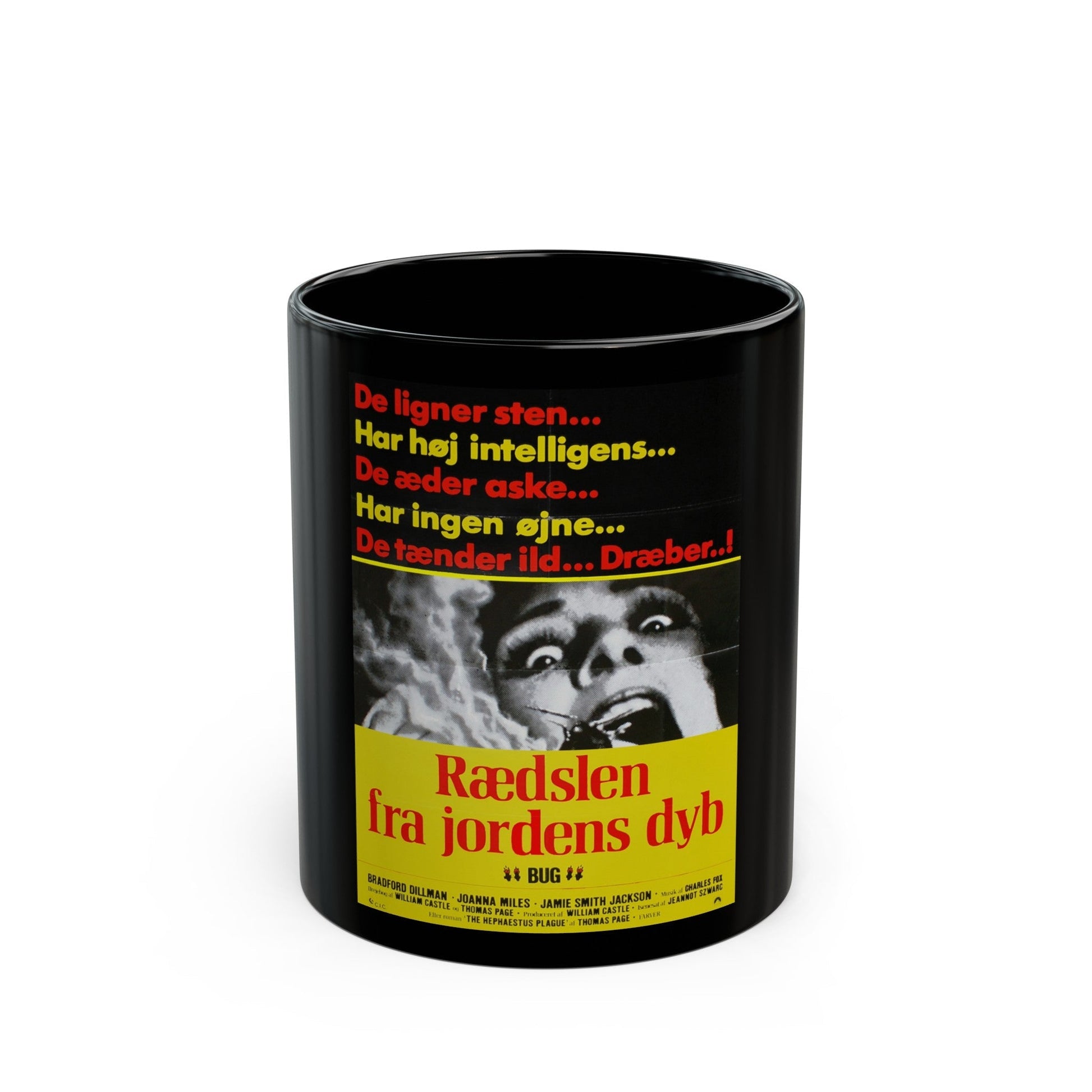 BUG (DANISH) 1975 Movie Poster - Black Coffee Mug-11oz-The Sticker Space