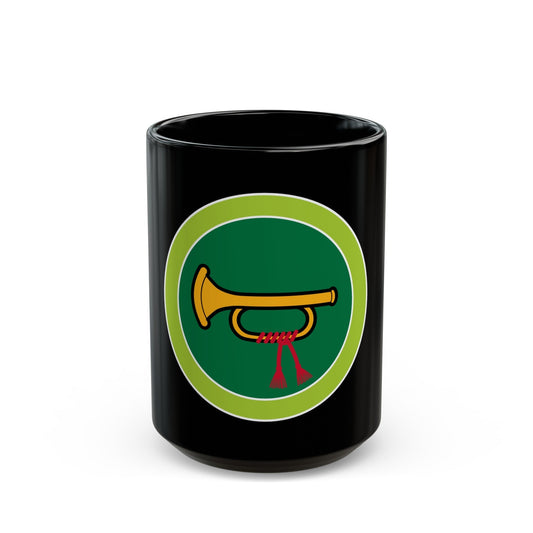 Bugling (Boy Scout Merit Badge) Black Coffee Mug-15oz-The Sticker Space