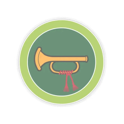 Bugling (Boy Scout Merit Badge) STICKER Vinyl Kiss-Cut Decal 2 Inch Transparent - The Sticker Space