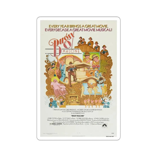 Bugsy Malone 1976 Movie Poster STICKER Vinyl Die-Cut Decal 6 Inch - The Sticker Space