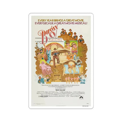 Bugsy Malone 1976 Movie Poster - STICKER Vinyl Kiss-Cut Decal 6 Inch White - The Sticker Space