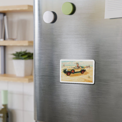 Buick Motors ad illustration (Magazine Illustration) Refrigerator Magnet-The Sticker Space